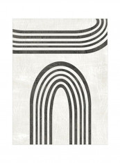 Modern Arc III Wall Poster White/Black 80x90x3.5centimeter