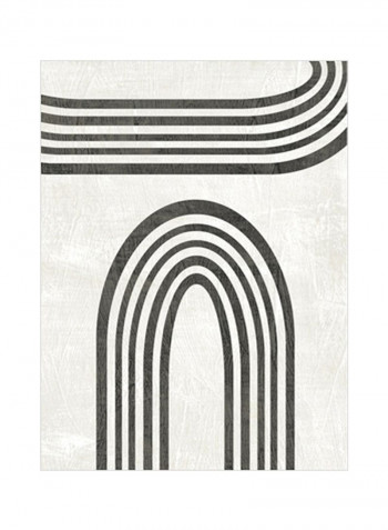 Modern Arc III Wall Poster White/Black 80x90x3.5centimeter