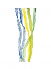 Ribboned II Poster Green/Blue 80x90x3.5centimeter