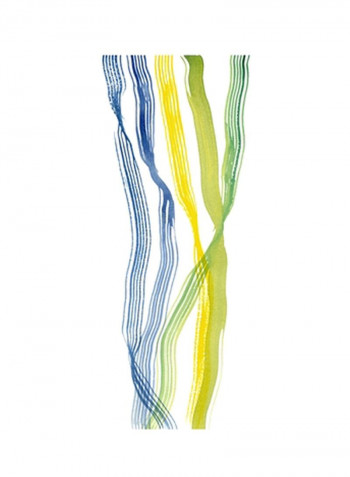 Ribboned II Poster Green/Blue 80x90x3.5centimeter