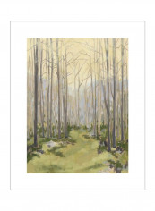Delicate Forest I Wall Poster Green/Yellow/Grey 80x90x3.5centimeter