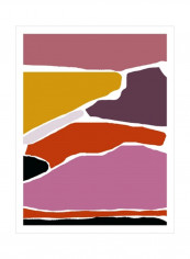 Final Homage II Wall Poster Yellow/Orange/Pink 80x90x3.5centimeter