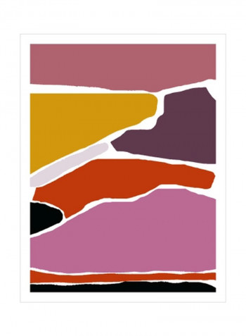 Final Homage II Wall Poster Yellow/Orange/Pink 80x90x3.5centimeter
