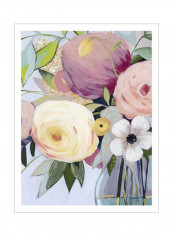 Georgia Bouquet I Wall Poster Pink/Blue/Green 80x90 3.5centimeter