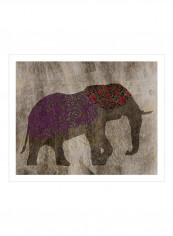 Treasured Icon I Wall Poster Grey/Brown/Purple 85x80x3.5centimeter