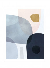 Gold Monde II Wall Poster White/Grey/Black 80x90x3.5centimeter