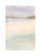 Island Calm I Wall Poster Beige/Blue/Green 80x90x3.5centimeter