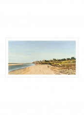 The Sound Shoreline I Wall Poster Beige/Green 90x75x3.5centimeter