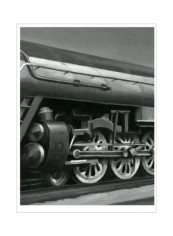 Vintage Locomotive II Wall Poster Black/Grey/White 80x90x3.5centimeter
