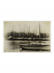 Waiting to Sail I Poster Black/Beige 90x80x3.5centimeter