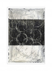 Kinetic Geometry I Wall Poster Black/White 80 x 3.5 x 90centimeter