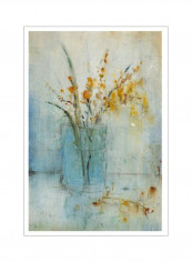 Blue Container II Wall Poster Blue/Beige/Yellow 80x90x3.5centimeter