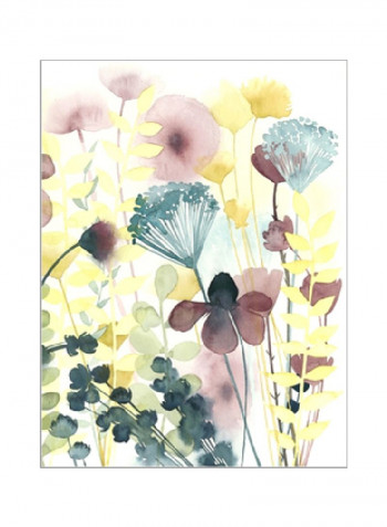 Garden Lace II Poster Purple/Yellow/Blue 80x90x3.5centimeter