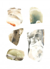 Geode Segments II Wall Poster Black/Beige/Blue 80x90x3.5centimeter
