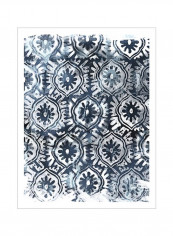 Indigo Extraction I Poster Blue/White 80 x90 x3.5centimeter