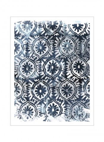 Indigo Extraction I Poster Blue/White 80 x90 x3.5centimeter
