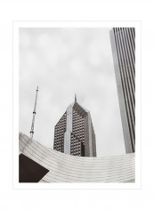 Chicago Monotone I Poster Black/White 80x90x3.5centimeter