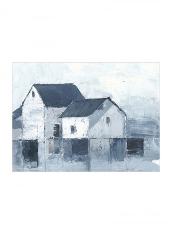 Indigo Barns I Wall Poster Blue/White 90x80x3.5centimeter