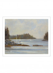 Safe Cove Wall Poster Blue/Grey/Brown 85x3.5x80centimeter