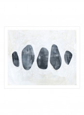 Stone Collection I Wall Poster White/Grey 85x80x3.5centimeter