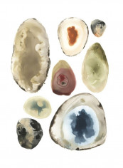 Geode Collection I Poster Green/White/Blue 80x90x3.5centimeter