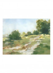 Beaten Path II Wall Poster Green/White 90x80x3.5centimeter