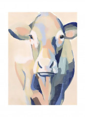 Hertford Holstein II Poster Beige/Blue/Brown 80x90x3.5centimeter