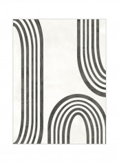 Modern Arc I Wall Poster White/Black 80x90x3.5centimeter
