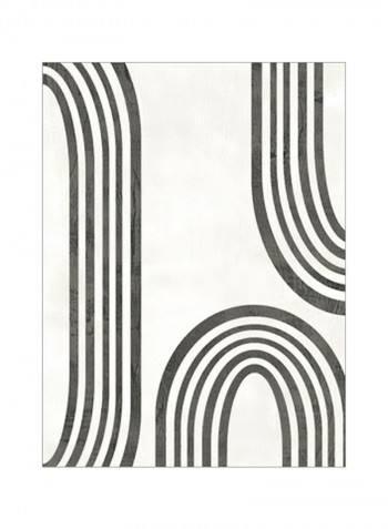Modern Arc I Wall Poster White/Black 80x90x3.5centimeter