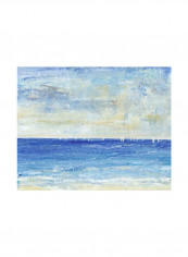 A Perfect Day To Sail I Wall Poster Blue/Beige 85x80x3.5centimeter