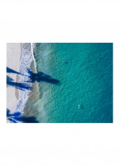 Hawaii View VII Wall Poster Blue/White/Beige 90x80x3.5centimeter