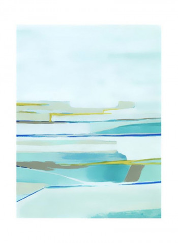 Seafarers Layers I Wall Poster Blue/Yellow 80x90x3.5centimeter