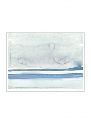 Water Horizon At Sea Ranch Poster Blue 90x80x3.5centimeter