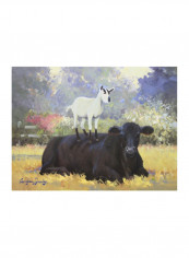 Farm Pals V Wall Poster Beige/Black/White 90x80x3.5centimeter