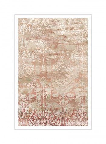 Garnet Weft II Poster Red/Beige 80 x95 x3.5centimeter