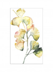 Maidenhair Branch I Wall Poster Green/Yellow 80x90x3.5centimeter