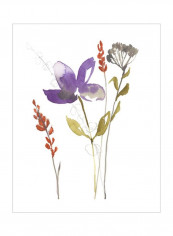 Ultraviolet Bouquet II Wall Poster Purple/Green/Red 80x90x3.55centimeter