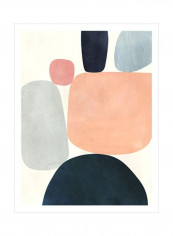 Gem Totem II Wall Poster White/Orange/Black 80x90x3.5centimeter