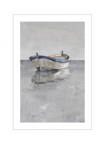 Boat on the Horizon II Poster Grey 80x95x3.5centimeter