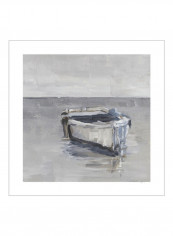 Boat on the Horizon III Poster Grey 80x80x3.5centimeter