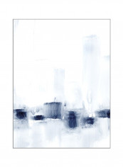 City Across The Water II Wall Poster Blue/White 80x90x3.5centimeter