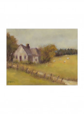 Cottage Meadow II Wall Poster Green/White 85x80x3.5centimeter