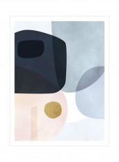 Gold Monde I Wall Poster Grey/Black/Pink 80x90x3.5centimeter