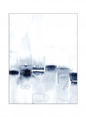 City Across The Water I Wall Poster Blue/White 80x90x3.5centimeter