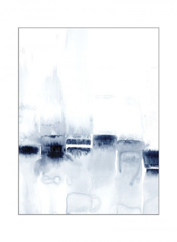 City Across The Water I Wall Poster Blue/White 80x90x3.5centimeter