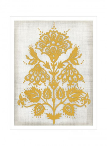 Saffron Detail I Wall Poster Yellow 80x90x3.5centimeter
