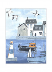 Sailors Rest IV Wall Poster Blue/Grey/White 80x90x3.5centimeter