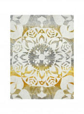 Tapestry Rosette II Wall Poster Beige/Yellow/Grey 80x90x3.5centimeter