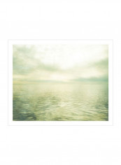 Calm Waters I Wall Poster Green/White 85x80x3.5centimeter