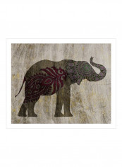 Treasured Icon IV Wall Poster Grey/Brown/Red 85x80x3.5centimeter